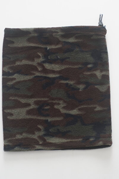 Mrey Dark Camouflage Winter Thermal Fleece Drawstring Beanie Hat Scarf Beanie That Can Be Used as a Neck Gaiter