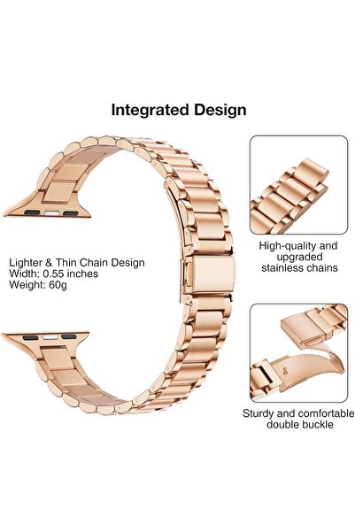 GREGOSS Apple Watch Band Compatible 42/44/45/49 Mm, iWatch Series 10 46Mm/Steel Slim Stylish Band