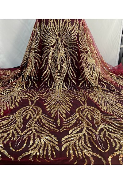 DANTELİSTAN DT 3621.02 BORDO-GOLD
