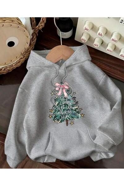 herkesemoda Print Detailed Hooded Sweatshirt
