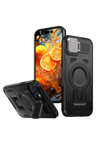 Apple Калъф за iPhone 15 Pro, Armor MagCase, CamBracket, Черен