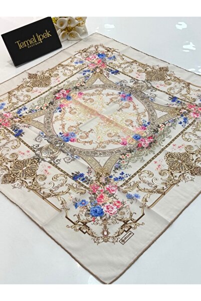 Siyane El Dikişli Pamuk Eşarp 6