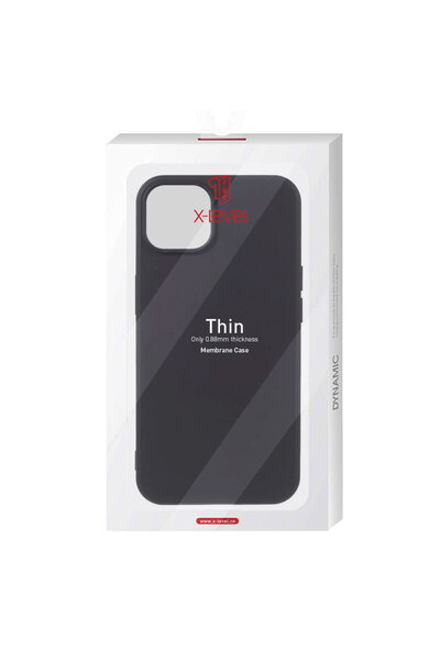 Apple Husa X-Level Thin pentru iPhone 12 Mini - MicroFiber, Neagra