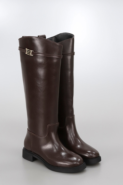 kajal ayakkabı BTBR09 Düz Tabanlı Fermuarsız Çizme