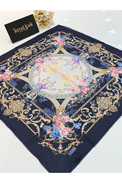 Siyane El Dikişli Pamuk Eşarp 5