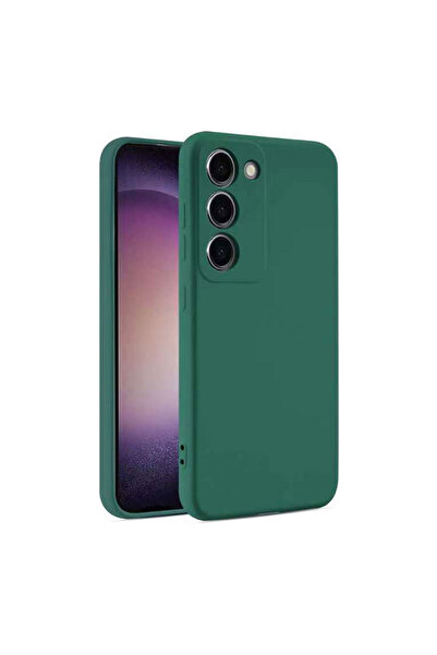 Samsung Husa Soft pentru S24 FE, MicroFiber, TPU, Green inchis