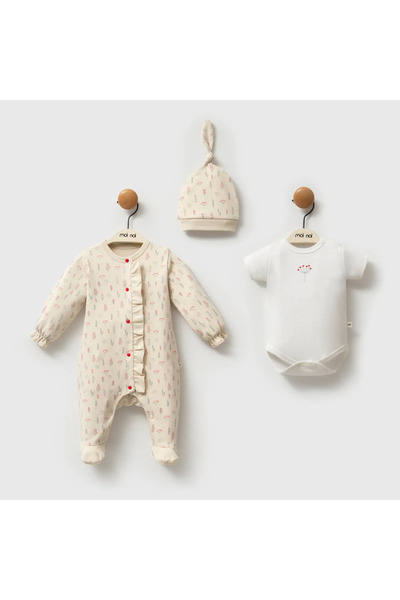 MOİ طقم قبعة نوي كوكينا تولوم بادي MNB3031 بيج