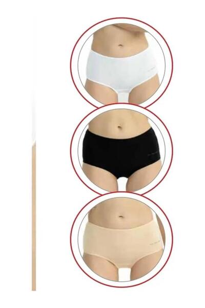 U.S. Polo Assn. 3-Pack Modal Cotton High Waist Panties, Basic Maxi Panties Black White Skin