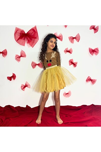 Dimmel Costume Geyik Kız Çocuk Kostüm Yılbaşı