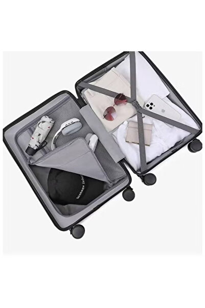 NKX Set of Three Hard Shell Aluminum Trolley Suitcases with 4 Spinner Wheels Size 20*24*28 Inchs