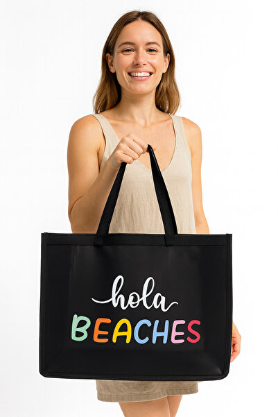 LOREVIE Kum Tutmayan Transparan File Kadın Plaj Çantası