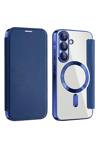 Samsung Θήκη για A36 (A366), Μαγνήτης, Προστασία RFID, Δέρμα, Χρωμιωμένη Άκρη...