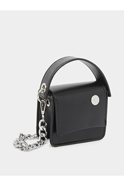 Styli Black Mini Handbag with Chain Strap