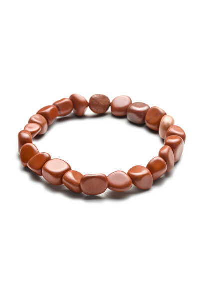 Inka Wood Co. سوار جاسبر - الطاقة للحظ والحماية والتثبيت |   8 مم |   حجر طبي...