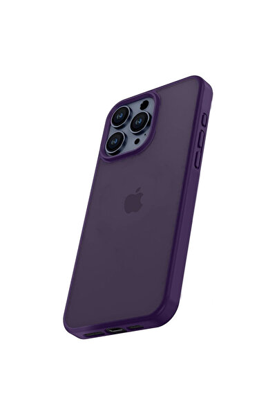 Apple Θήκη μόδας για iPhone 15 Plus - Ματ, Γκρι / Μωβ