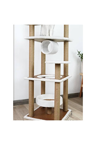 NKX Tall Multi-Level Cat Tree Tower with Perches, Beds & Toys – 155cm Height