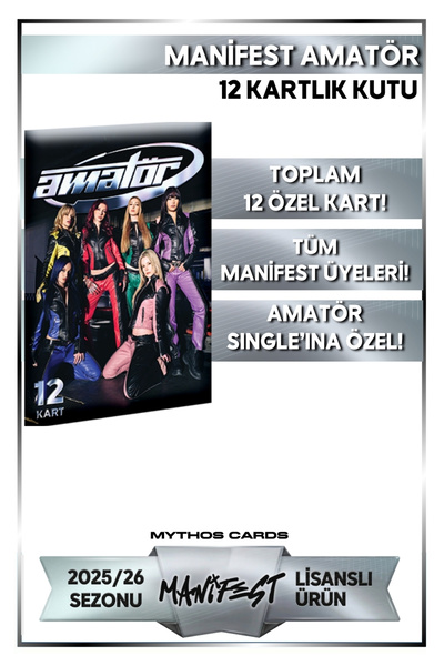 Mythos Cards Manifest Koleksiyon Kartları Amatör – 12 Kartlık Kutu