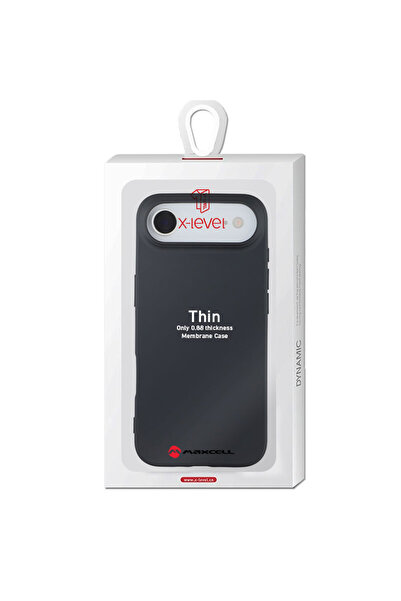 Apple Калъф X-Level за iPhone 17 Air, Thin Series, SoftTouch, Черен