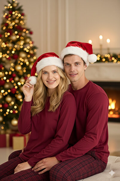 KLY New Year's Concept Women's and Men's 2-Piece Pajama Set Special for Couples