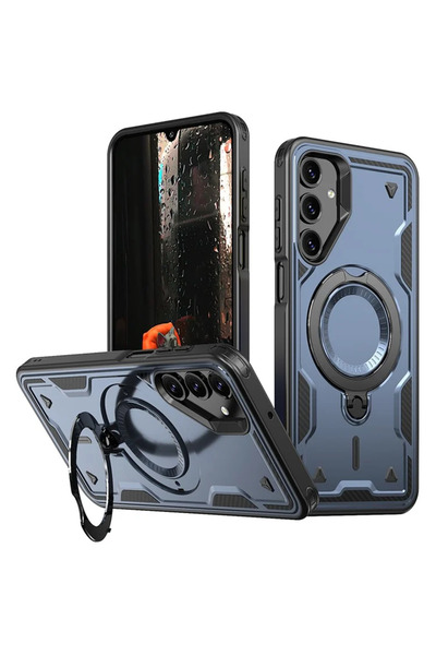 Xiaomi Θήκη Hybrid Armor για Rosiemi Note 14 4G, MagRing, Πολλαπλής Γωνίας, Μπλε