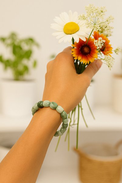 Inka Wood Co. Jade Bracelet – Luck, Blessings, and Peace |   Certified Natural Stone |