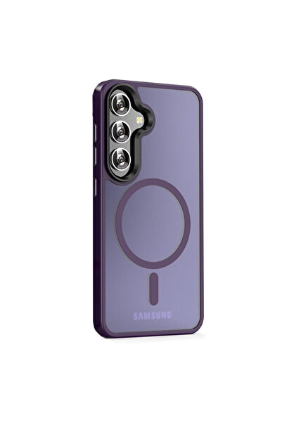 Samsung Θήκη συμβατή με S25 Plus, MagCase, Ματ, Γκρι/Μωβ