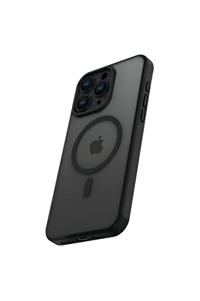 Apple Θήκη μόδας για iPhone 15 Pro - Χρώμα MagSafe, Ματ, Γκρι / Μαύρο