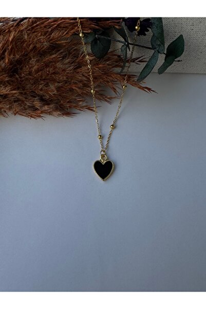 M Miel Kadın minimal kalp detay paslanmaz çelik kolye