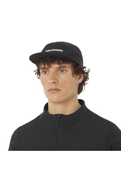 Salomon قبعة سوداء للجنسين من لوغو 5 بانل قبعة للجنسين LC2681800