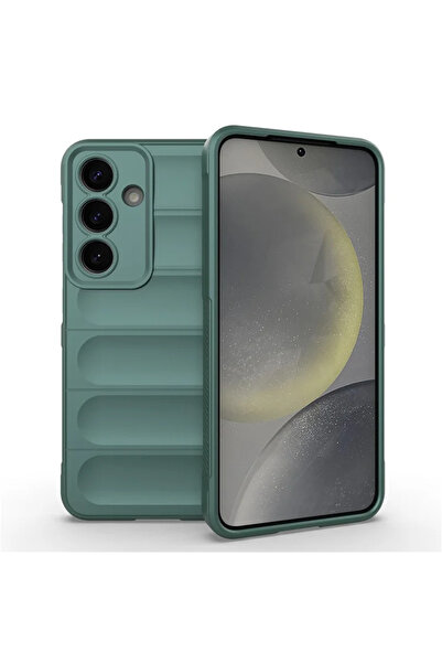 Samsung Θήκη Wave S25, Μικροΐνες, Αντικραδασμική λαβή, TPU, Σκούρο πράσινο