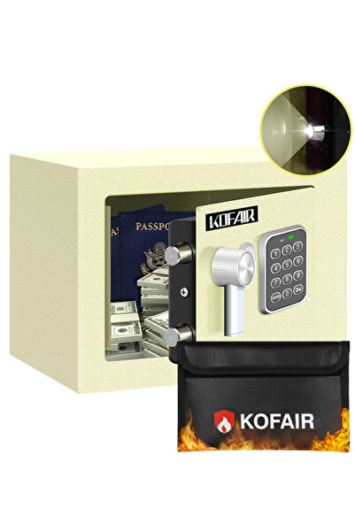 KOFAIR Safe Box for Home Safe (0.23 Cubic Feet) with Fireproof Bag