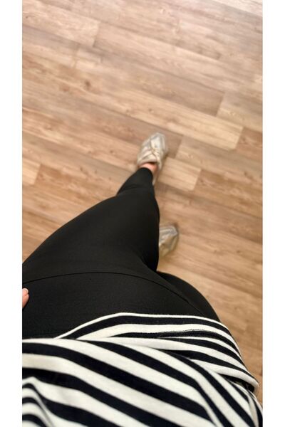 fatma keskin linna butik Women's Black Oyhs High Waist Fleece-Lined Leggings