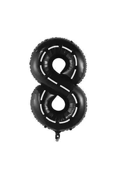Generic بالون أسود قابل للنفخ من رقائق الألومنيوم على شكل رقم 0-9، 40 بوصة