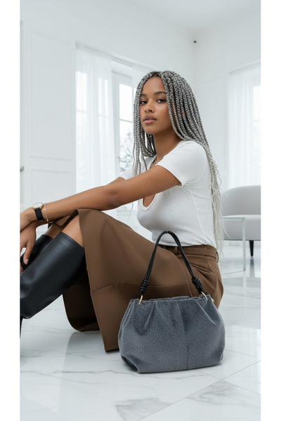 DMG Collection حقيبة يد وكتف نسائية من القطيفة ماركة Massi بتصميم عتيق باللون...