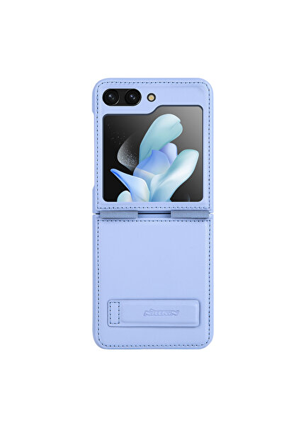 Samsung Θήκη Nillkin για Z Flip5, Δέρμα Qin, Δέρμα PC, Μωβ