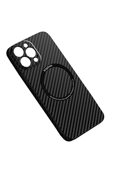 Apple Husa Carbon pentru, iPhone 15 Pro, Kevlar Pattern, cu MagSafe, Neagra