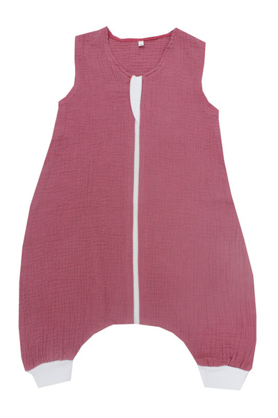 PRICHINDEL Summer sleeping bag with legs, muslin, pink
