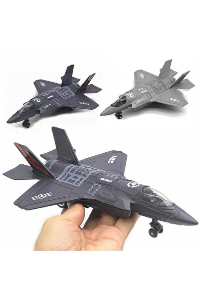 LRS STORE Metal Model Ucak F-35 Sesli Işıklı Çek Bırak Yüksek Kalite Savaş Uç...