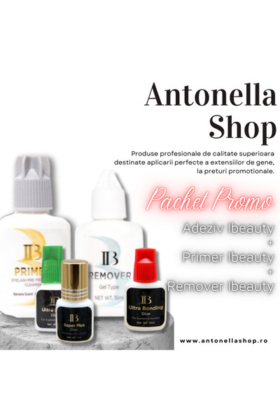 ibeauty Pachet Promo Adeziv 5ml + Primer + Gel de îndepărtare