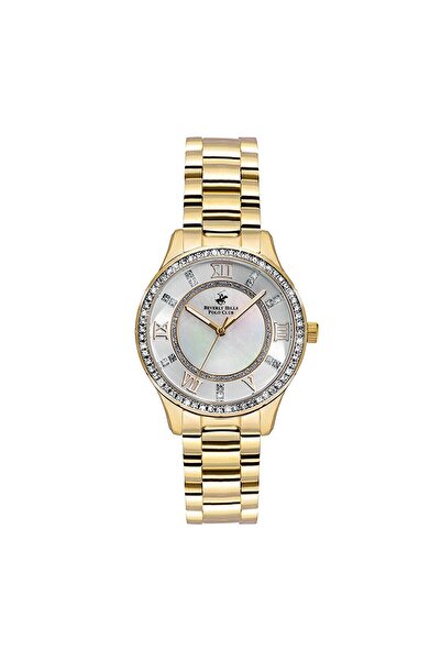 Beverly Hills Polo Club Bp3099C.120 Wristwatch | 36mm Gold Case, Dial, Bezel with Stones