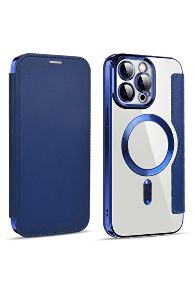 Apple Husa  pentru iPhone 14 Pro Max, Magnet, RFID protect, Leather, Chrome E...