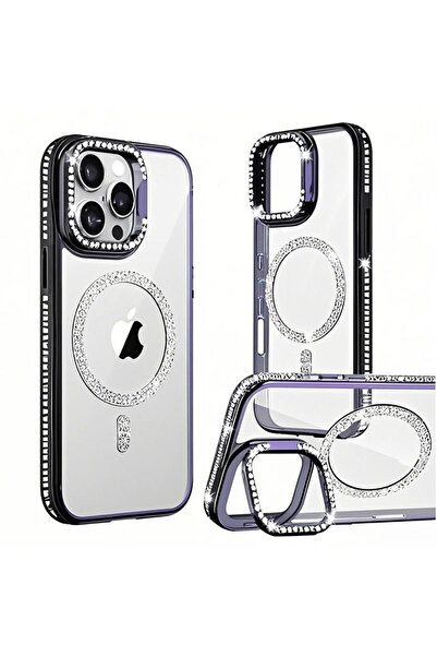 Apple Θήκη από κρυστάλλινο ύφασμα για iPhone 15 Pro Max, MagCase, CamStand, μ...