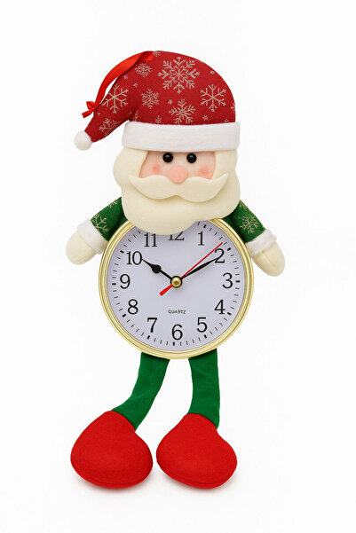 BaoBao Decorative Santa Claus Clock with Feet, Festive Model, 43cm