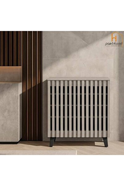 Al Saada Home 2-door Shoe Cabinet - 95 x 33 x 80 cm - Gray