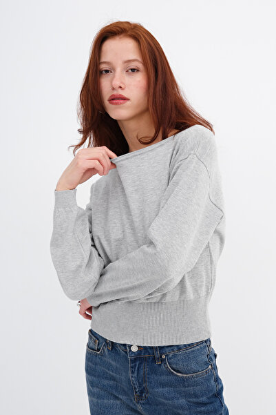 Addax Boat Neck Knitwear Sweater K10330