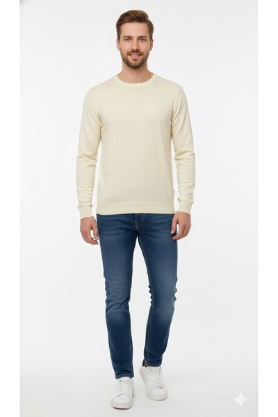 ModaPlaza Men's Crew Neck Sweater 6000