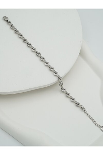 QUUM CHAİN TAŞLI SİLVER KADIN BİLEKLİK