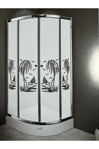 DESAŞ Shower DUŞAKABİN LÜX OVAL YÜKSEK KALİTE BAMBU GLASS Teknesiz