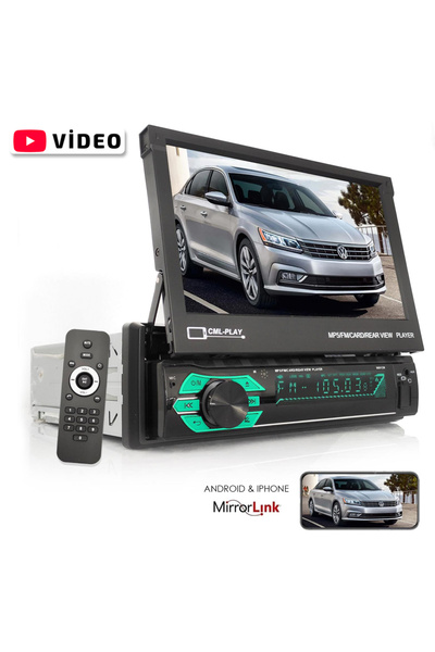 Poke 7'' İndash Teyp 4x45w Mirrorlink BT Dual USB TF AUX PK-6017