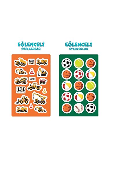 KESKİN COLOR Zabavna set od 2 komada: lopta sa nalepnicama i inženjerska mašina